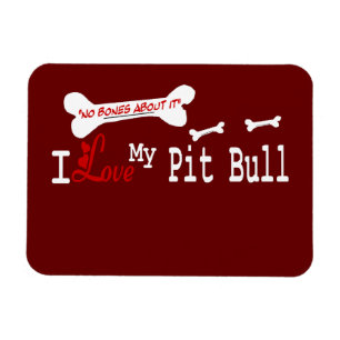 I Love My American Pit Bull Terrier Dog Magnet