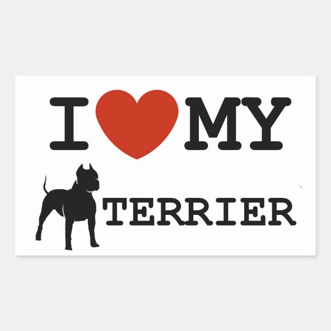 i love my american staffordshire terrier sticker (Front)