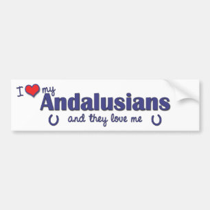 I Love My Andalusians (Multiple Horses) Bumper Sticker
