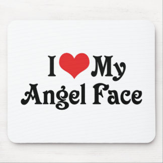 I Love My Angel Face Mouse Pad