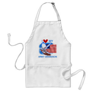 I Love My Army Grandson Tshirts and Gifts Standard Apron