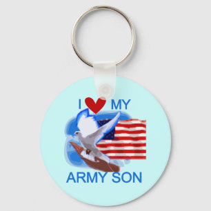 I Love My Army Son Tshirts and Gifts Key Ring