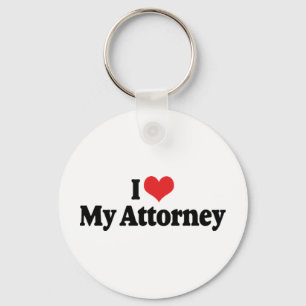 I Love My Attorney Keychain