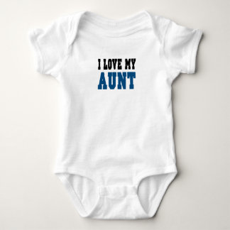 I Love My Aunt (blue) Baby Bodysuit