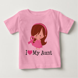 I Love My Aunt Breast Cancer Ribbon Baby T-Shirt