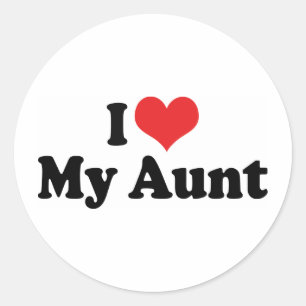 I Love My Aunt Classic Round Sticker