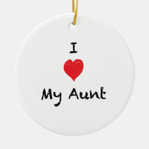 I Love my Aunt Custom 2 Sided Photo Ornament