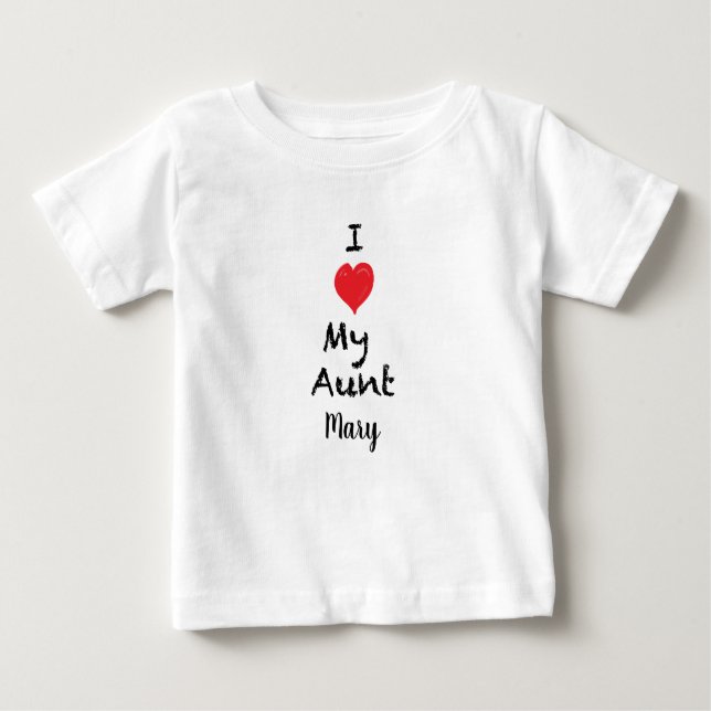 I love My Aunt Customisable Baby Shirt (Front)