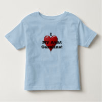 I Love My Aunt (insert name) Child's Heart T Shirt