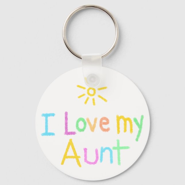 I Love My Aunt Key Ring (Front)