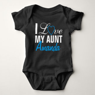 I Love My Aunt-The Aunt Name. Custom Made Baby Bodysuit