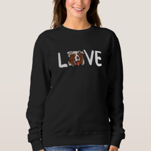 I Love My Aussie Dog Australian Shepherd Heart Aus Sweatshirt