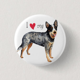 I Love my Australian Cattle Dog 3 Cm Round Badge