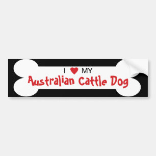 I Love My Australian Cattle Dog Breed Bumper Sticker