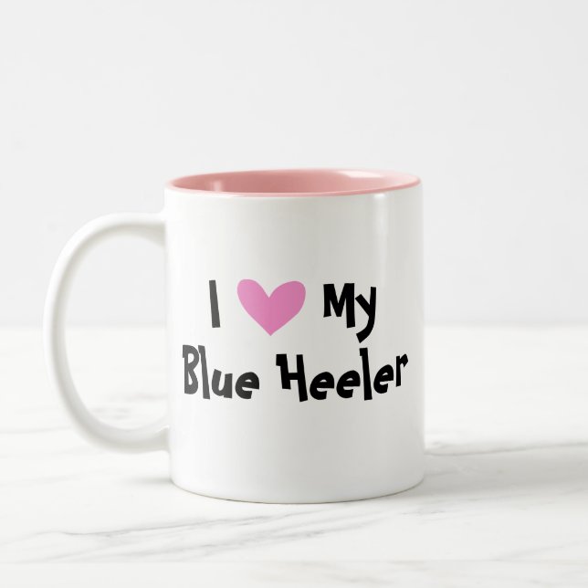 I Love My Australian Cattle Dog / Kelpie Two-Tone Coffee Mug (Left)