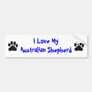 I Love My Australian Shepherd Bumper Sticker