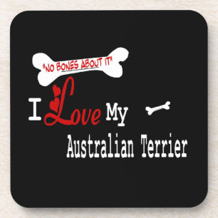 I Love My Australian Terrier Coaster