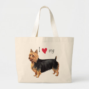 I Love my Australian Terrier Large Tote Bag