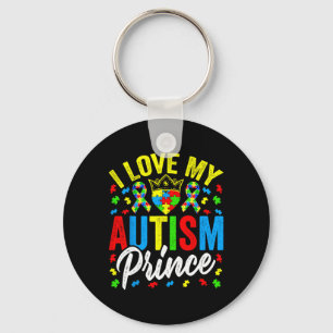 I Love My Autism Prince - Support Autistic Autism  Key Ring