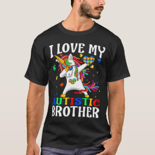 I Love My Autistic Brother Autism Awareness Day Un T-Shirt