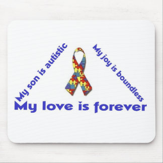I love my autistic child - unique mousepad designs