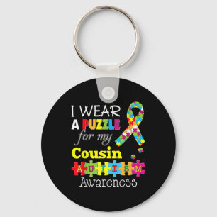 I Love My Autistic Cousin Autism Awareness Day Rai Key Ring