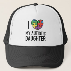 I Love My Autistic Daughter Trucker Hat