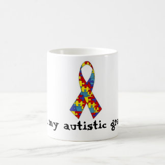 I love my autistic grandson mug