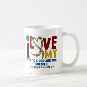 I Love My Autistic & NonAutistic Children 2 AUTISM Coffee Mug