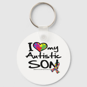 I Love My Autistic Son Key Ring
