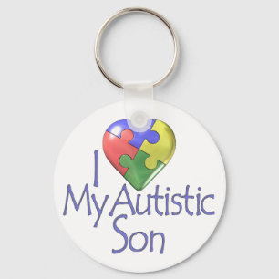 i Love My Autistic Son Key Ring