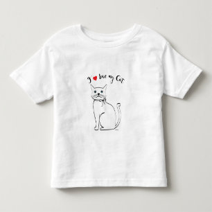 I love my awesome Cat, Cute Babys Toddler T-Shirt