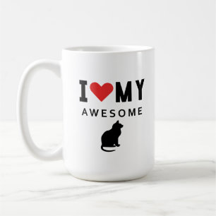I love my awesome cat dog coffee mug