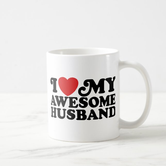 I Love My Awesome Husband Coffee Mug (Right)