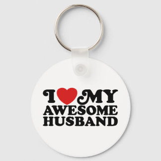 I Love My Awesome Husband Key Ring
