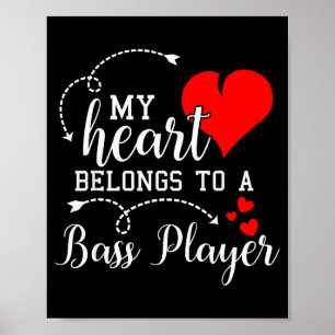 I Love My B Player Husband Wife Gifts Valentines S Poster