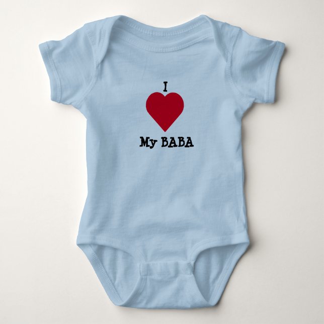 I Love My Baba Baby Bodysuit (Front)