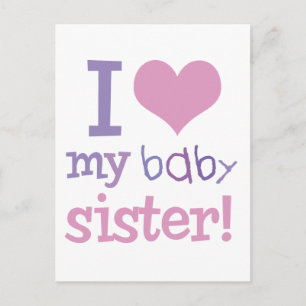 I Love My Baby Sister Kids T-Shirts & Gifts Postcard