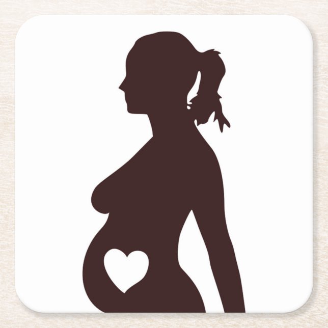 I LOVE MY BABY SQUARE PAPER COASTER (Front)