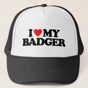 I LOVE MY BADGER TRUCKER HAT