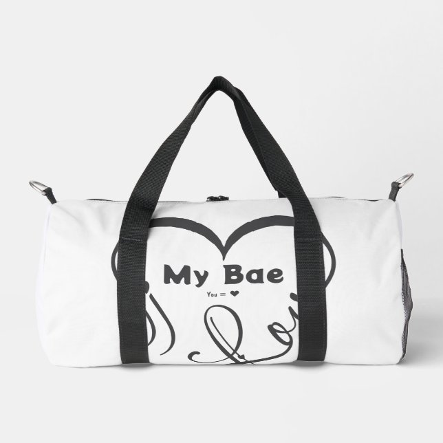 I Love My Bae • You = ♥ Duffle Bag (Front)