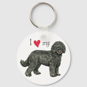 I Love my Barbet Key Ring