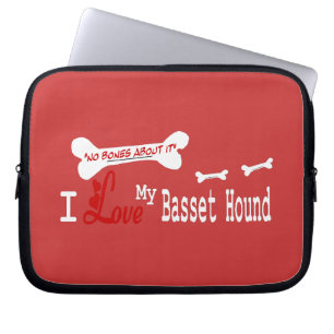 I Love My Basset Hound Laptop Sleeve