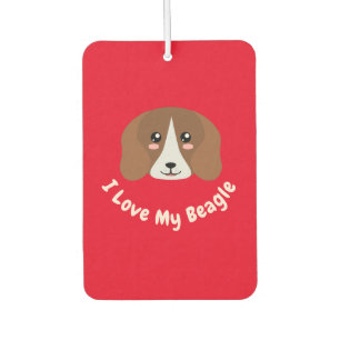 I love My Beagle Car Air Freshener