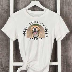 I Love My Beagle Dog Photo T-Shirt