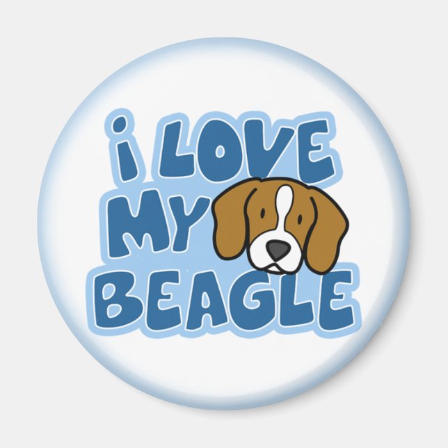 I Love My Beagle Magnet (Front)