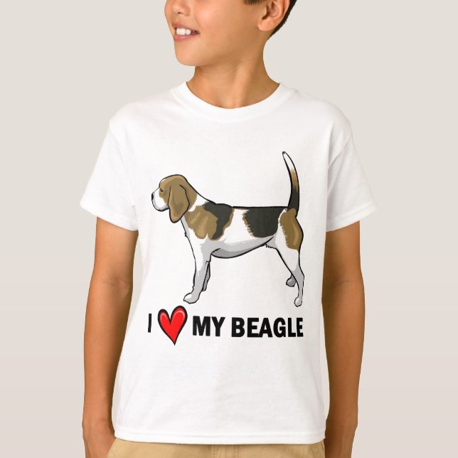 I Love My Beagle T-Shirt (Front)
