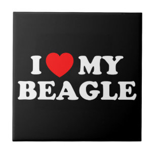 I Love my Beagle Tile