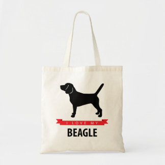 I Love My Beagle Tote Bag