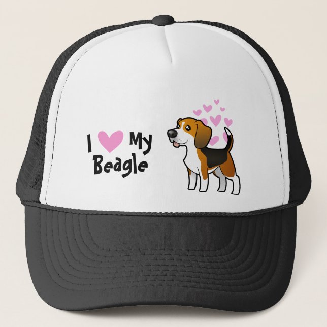 I Love My Beagle Trucker Hat (Front)